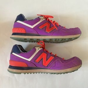New Balance 574 Women’s Classics Volt Violet Luau Purple Red Shoes Size 10